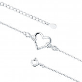 Bratara argint cu inima infinit DiAmanti Z1842BR-DIA
